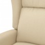 Sillón orejero reclinable eléctrico tela blanco crema en Sillones | Comprar online en Foru.es