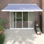 Toldo retráctil aluminio y tela azul y blanco 3,5x2,5 m en Toldos | Comprar online en Foru.es