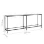 Mesa consola transparente vidrio templado 200x35x75,5 cm en Mesas auxiliares | Comprar online en Foru.es