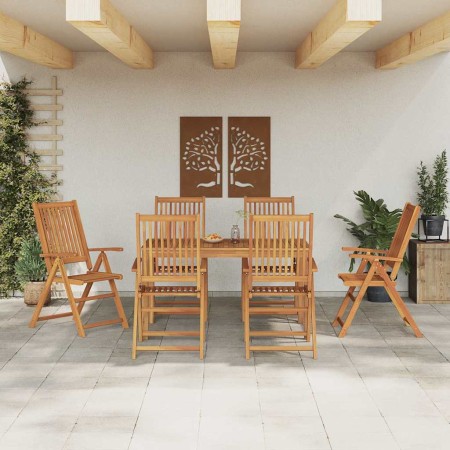 Conjunto de Comedor de Jardín 7 pcs Marrón en Mesas de jardín | Comprar online en Foru.es