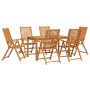 Conjunto de Comedor de Jardín 7 pcs Marrón en Mesas de jardín | Comprar online en Foru.es