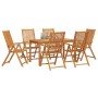 Conjunto de Comedor de Jardín 7 pcs Marrón en Mesas de jardín | Comprar online en Foru.es