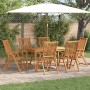 Conjunto de Comedor de Jardín 7 pcs Marrón en Mesas de jardín | Comprar online en Foru.es