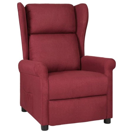 Sillón reclinable de tela rojo tinto en Sillones | Comprar online en Foru.es