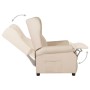 Sillón reclinable de tela crema en Sillones | Comprar online en Foru.es