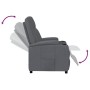 Sillón reclinable de cuero sintético gris en Sillones | Comprar online en Foru.es