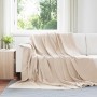 Manta Beige 220 x 240 cm Lana en Ropa de cama | Comprar online en Foru.es