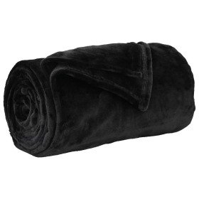 Manta Negro 130 x 150 cm Lana en Ropa de cama | Comprar online en Foru.es