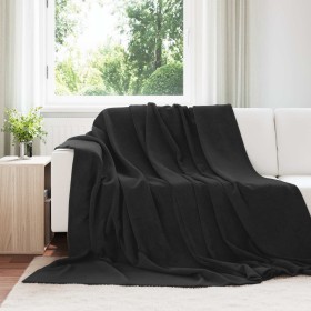 Manta Negro 220 x 240 cm Lana en Ropa de cama | Comprar online en Foru.es