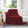 Manta Rojo Burdeos 150 x 200 cm Lana en Ropa de cama | Comprar online en Foru.es