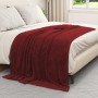 Manta Rojo Burdeos 150 x 200 cm Lana en Ropa de cama | Comprar online en Foru.es