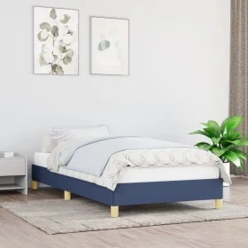 Blauer Stoffbettrahmen 90x190 cm von vidaXL, Betten und Lattenroste - Ref: Foro24-346784, Preis: 74,09 €, Rabatt: %