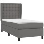 Cama box spring con colchón cuero sintético gris 80x200 cm de vidaXL, Camas y somieres - Ref: Foro24-3129001, Precio: 332,37 ...