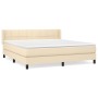 Cama box spring con colchón tela color crema 160x200 cm de vidaXL, Camas y somieres - Ref: Foro24-3129726, Precio: 505,15 €, ...