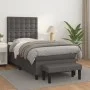 Box spring bed with gray synthetic leather mattress 80x200 cm by vidaXL, Beds and slatted bases - Ref: Foro24-3137633, Price:...
