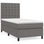Cama box spring con colchón cuero sintético gris 80x200 cm de vidaXL, Camas y somieres - Ref: Foro24-3142813, Precio: 315,46 ...