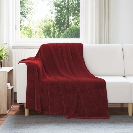 Mantitas de Sofá 6 pcs Rojo Burdeos 150 x 200 cm Lana en Ropa de cama | Comprar online en Foru.es