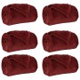 Mantitas de Sofá 6 pcs Rojo Burdeos 150 x 200 cm Lana en Ropa de cama | Comprar online en Foru.es