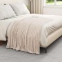 Manta Beige 150 x 130 cm Lana en Ropa de cama | Comprar online en Foru.es