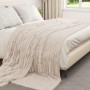 Manta Beige 240 x 220 cm Lana en Ropa de cama | Comprar online en Foru.es