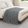 Manta Gris oscuro 150 x 130 cm Lana en Ropa de cama | Comprar online en Foru.es