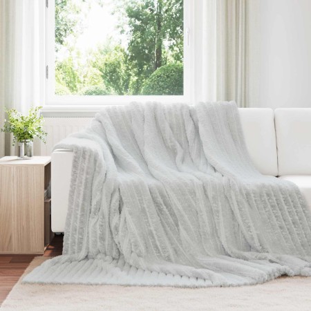 Manta Gris 270 x 240 cm Lana en Ropa de cama | Comprar online en Foru.es
