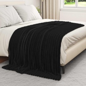 Manta Negro 200 x 150 cm Lana en Ropa de cama | Comprar online en Foru.es