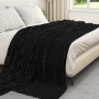 Manta Negro 240 x 220 cm Lana en Ropa de cama | Comprar online en Foru.es