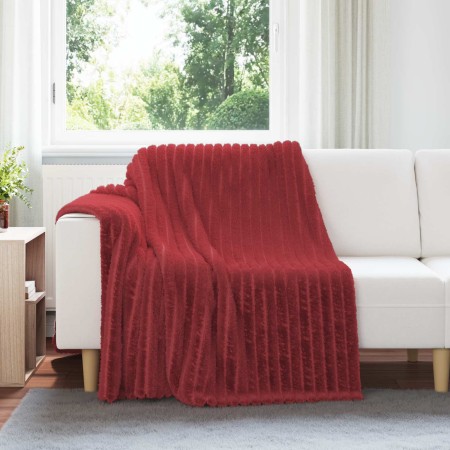 Manta Rojo Burdeos 200 x 150 cm Lana en Ropa de cama | Comprar online en Foru.es