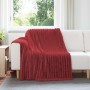 Manta Rojo Burdeos 200 x 150 cm Lana en Ropa de cama | Comprar online en Foru.es
