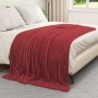 Manta Rojo Burdeos 200 x 150 cm Lana en Ropa de cama | Comprar online en Foru.es