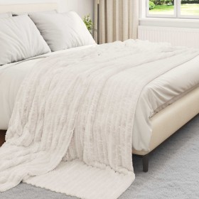 Manta Crema 240 x 220 cm Lana en Ropa de cama | Comprar online en Foru.es