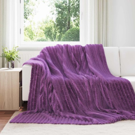 Manta Morado 240 x 220 cm Lana en Ropa de cama | Comprar online en Foru.es