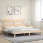 Estructura de cama de matrimonio con cabecero madera maciza de vidaXL, Camas y somieres - Ref: Foro24-3193546, Precio: 152,97...