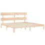 Estructura de cama de matrimonio con cabecero madera maciza de vidaXL, Camas y somieres - Ref: Foro24-3193546, Precio: 152,97...