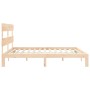 Estructura de cama de matrimonio con cabecero madera maciza de vidaXL, Camas y somieres - Ref: Foro24-3193546, Precio: 152,97...