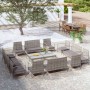 Set de muebles de jardín 16 pzas y cojines ratán sintético gris en Conjuntos de jardín | Comprar online en Foru.es
