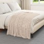 Manta Beige 150 x 130 cm Lana en Ropa de cama | Comprar online en Foru.es