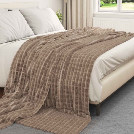 Manta Camel 240 x 220 cm Lana en Ropa de cama | Comprar online en Foru.es