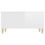Mesa de centro madera contrachapada blanco brillo 90x44,5x45 cm de vidaXL, Mesas de centro - Ref: Foro24-819582, Precio: 69,4...