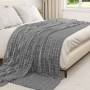 Manta Gris oscuro 270 x 240 cm Lana en Ropa de cama | Comprar online en Foru.es
