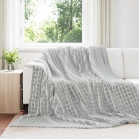 Manta Gris 240 x 220 cm Lana en Ropa de cama | Comprar online en Foru.es