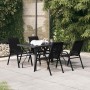 Juego de comedor para jardín 5 piezas negro en Conjuntos de jardín | Comprar online en Foru.es