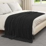 Manta Negro 200 x 150 cm Lana en Ropa de cama | Comprar online en Foru.es