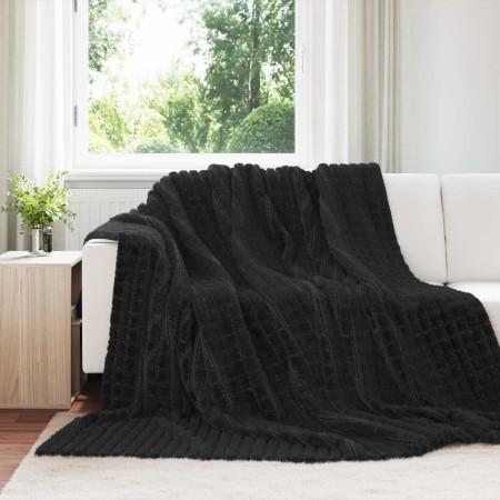 Manta Negro 240 x 220 cm Lana en Ropa de cama | Comprar online en Foru.es