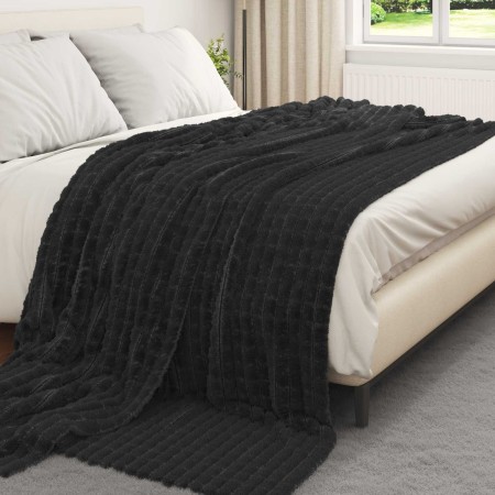 Manta Negro 270 x 240 cm Lana en Ropa de cama | Comprar online en Foru.es