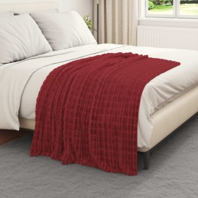 Manta Rojo Burdeos 150 x 130 cm Lana en Ropa de cama | Comprar online en Foru.es
