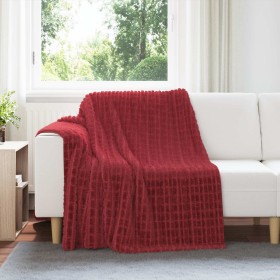 Manta Rojo Burdeos 200 x 150 cm Lana en Ropa de cama | Comprar online en Foru.es