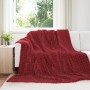 Manta Rojo Burdeos 240 x 220 cm Lana en Ropa de cama | Comprar online en Foru.es