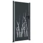 Anthracite grey steel garden gate with grass design 105x180 cm by vidaXL, garden gates - Ref: Foro24-153170, Price: 318,41 €,...